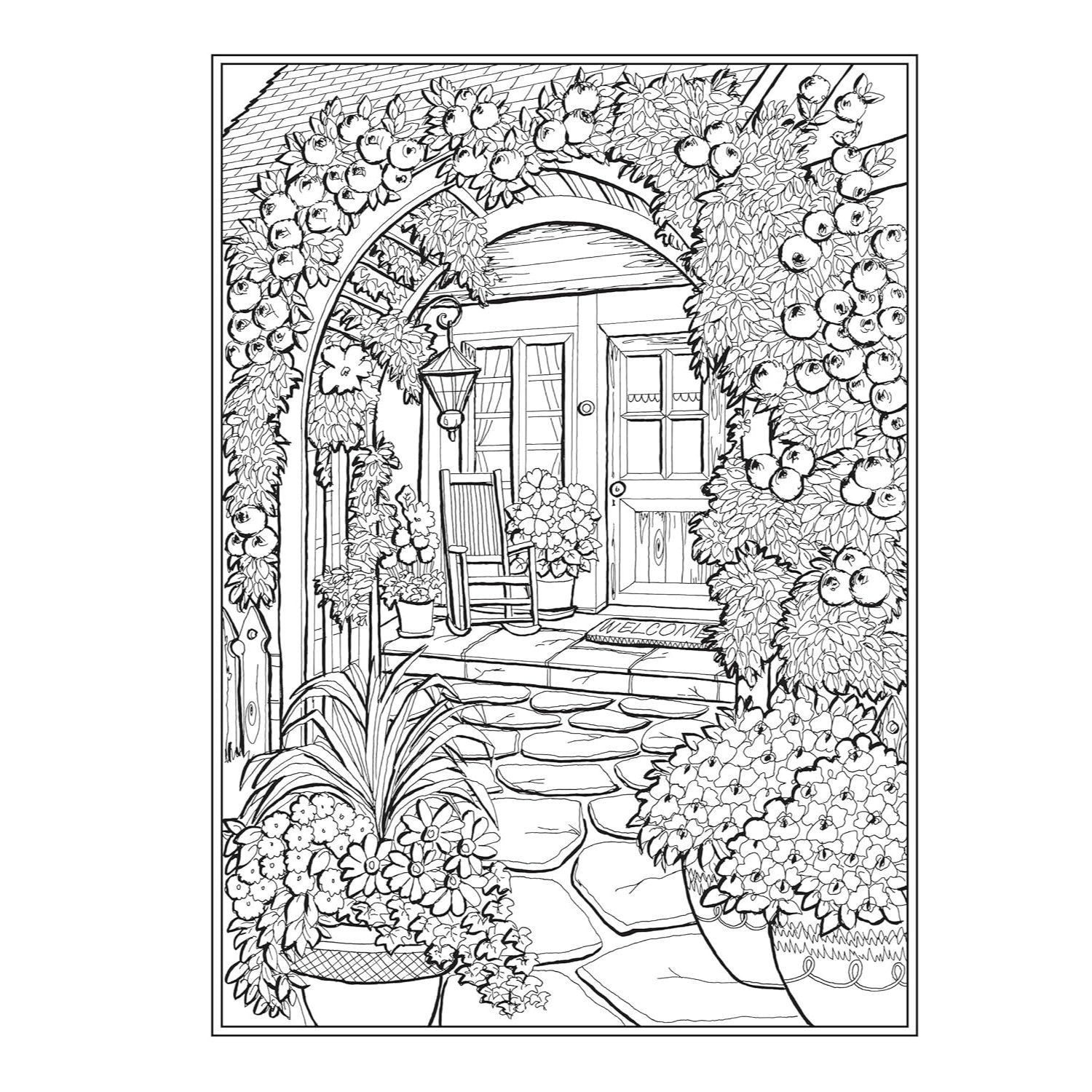 Creative Haven Country Gardens Coloring Book