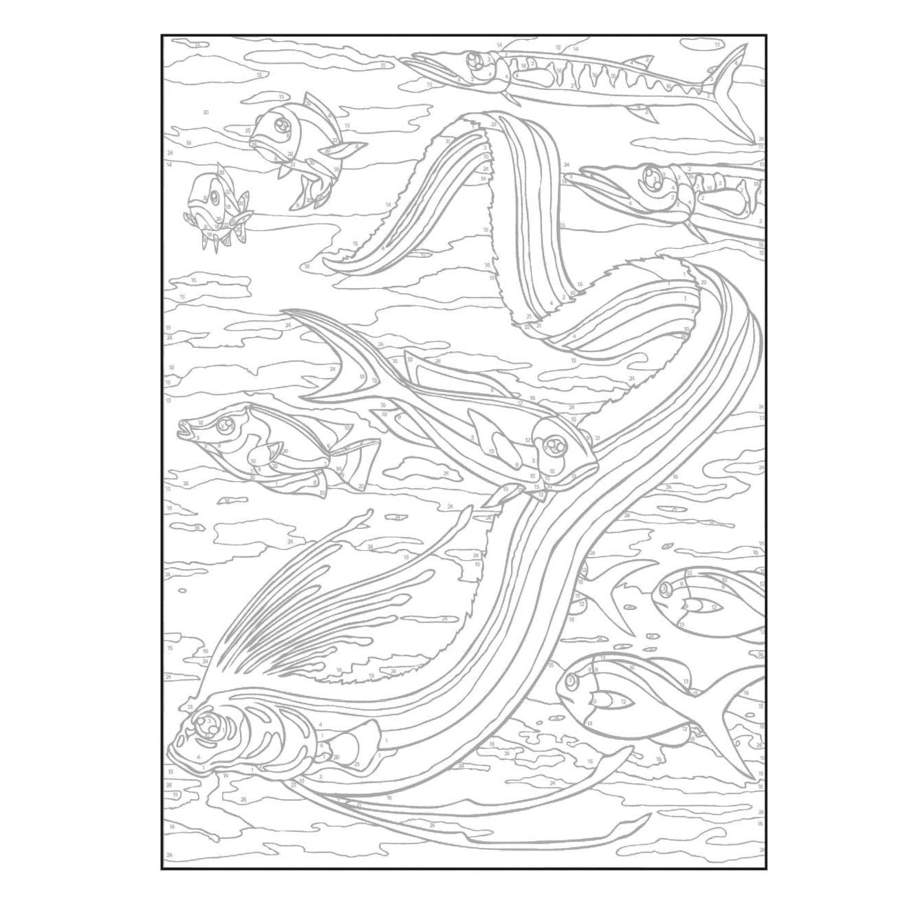 Creative Haven Sea Life Color by Number Coloring Book