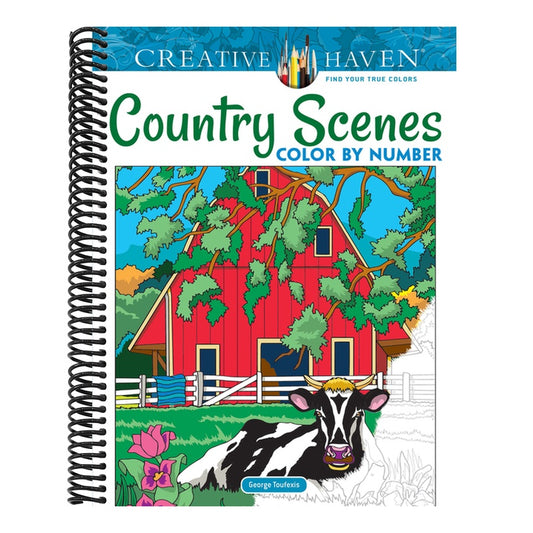 Creative Haven Country Scenes Color by Number Coloring Book