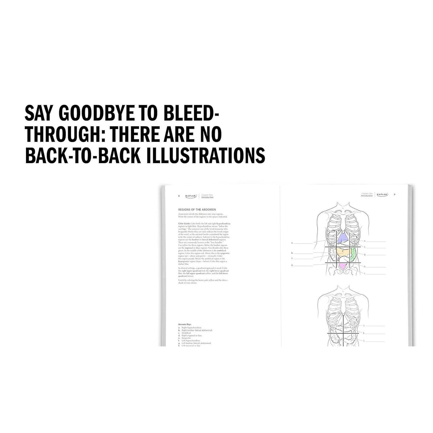 Anatomy Coloring Book with 450+ Realistic Medical Illustrations with Quizzes for Each (Spiral Bound)