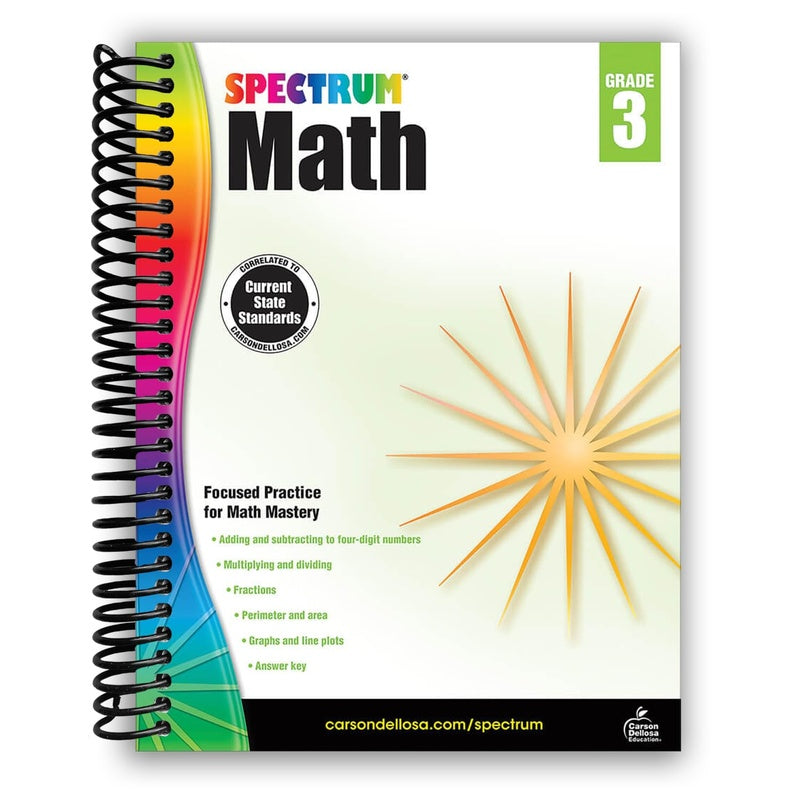 Spectrum Math Workbook, Grade 3: Volume 4 (Spiral Bound)