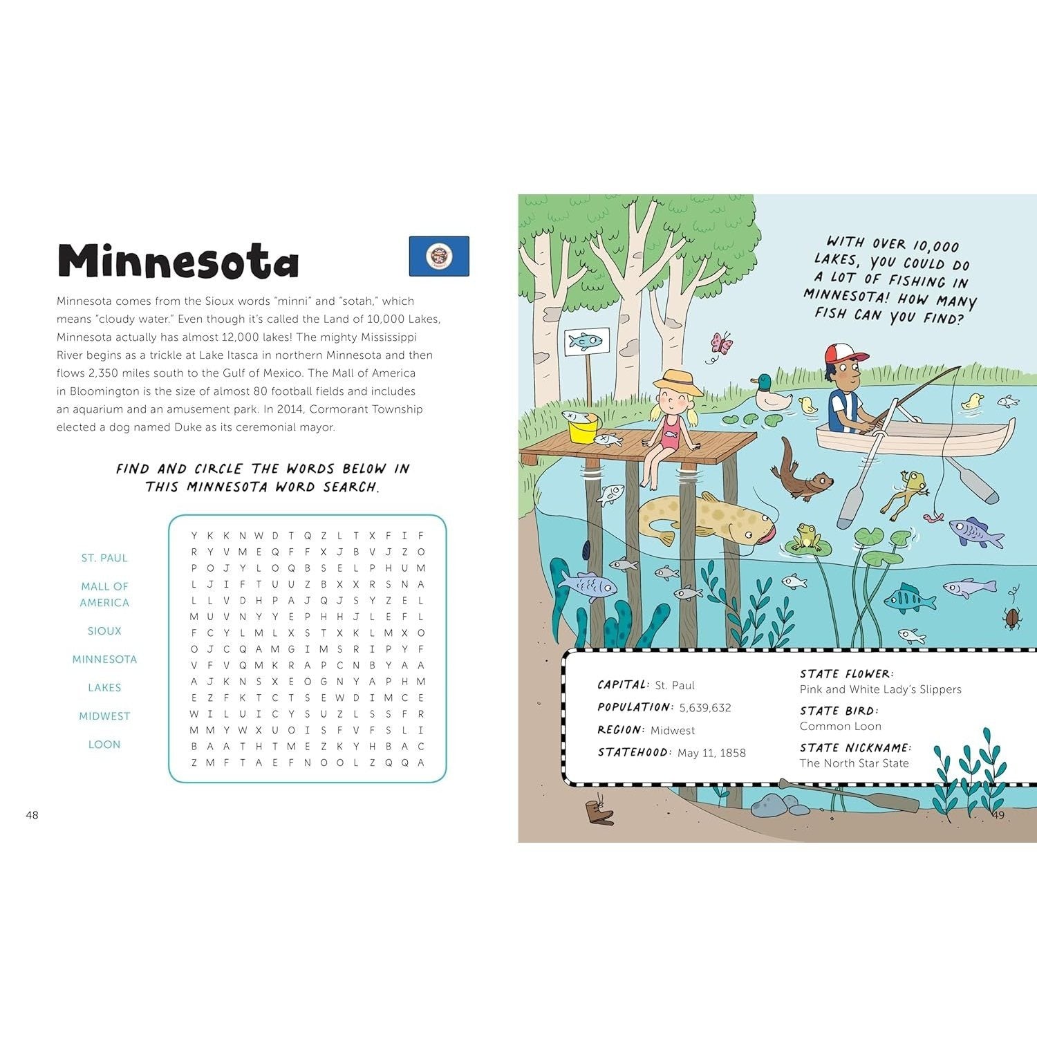 Fun with 50 States: A Big Activity Book for Kids about the Amazing United States (Spiral Bound)