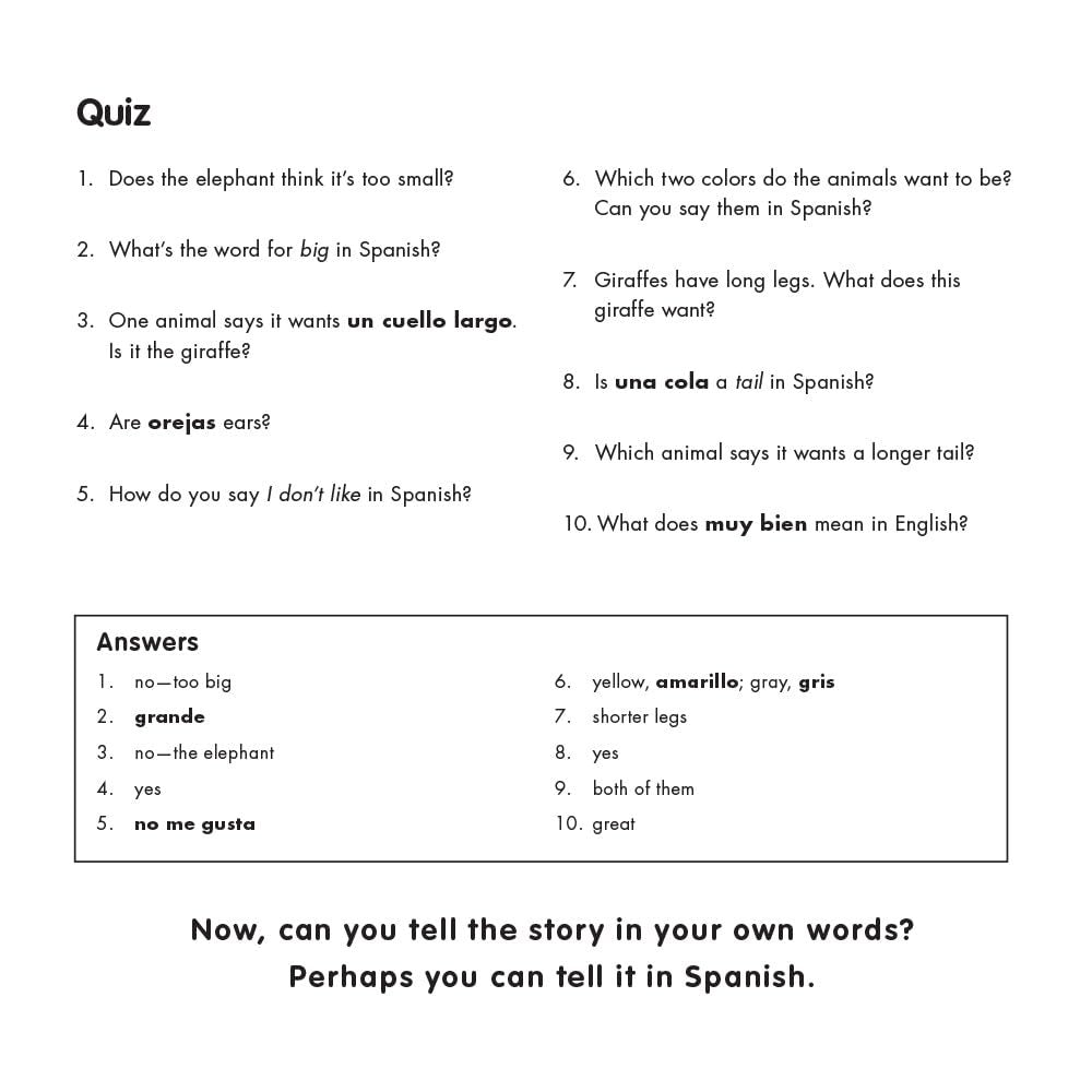 Hello Spanish! I'm Too Big! / ¡Soy Demasiado Grande!