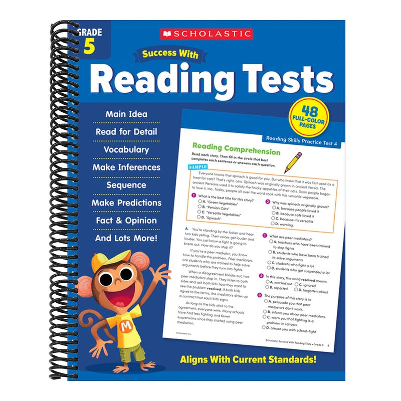 Scholastic Success with Reading Tests Grade 5 Workbook