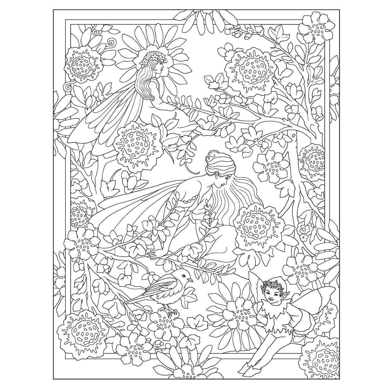 Creative Haven Fairy Gardens Coloring Book