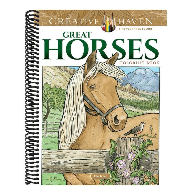 Creative Haven Great Horses Coloring Book