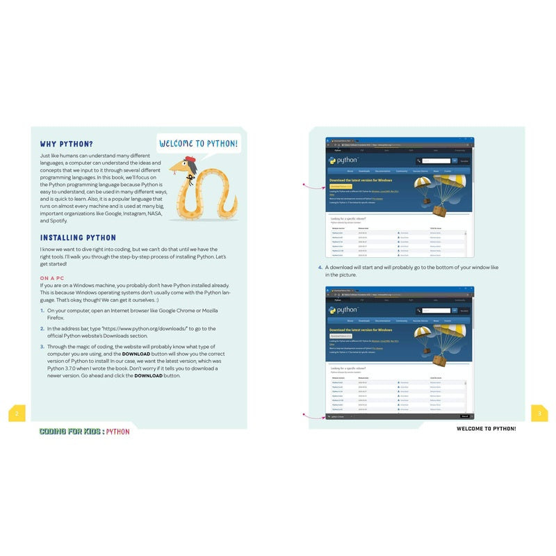 Coding for Kids: Python: Learn to Code with 50 Awesome Games and Activities (Spiral Bound)