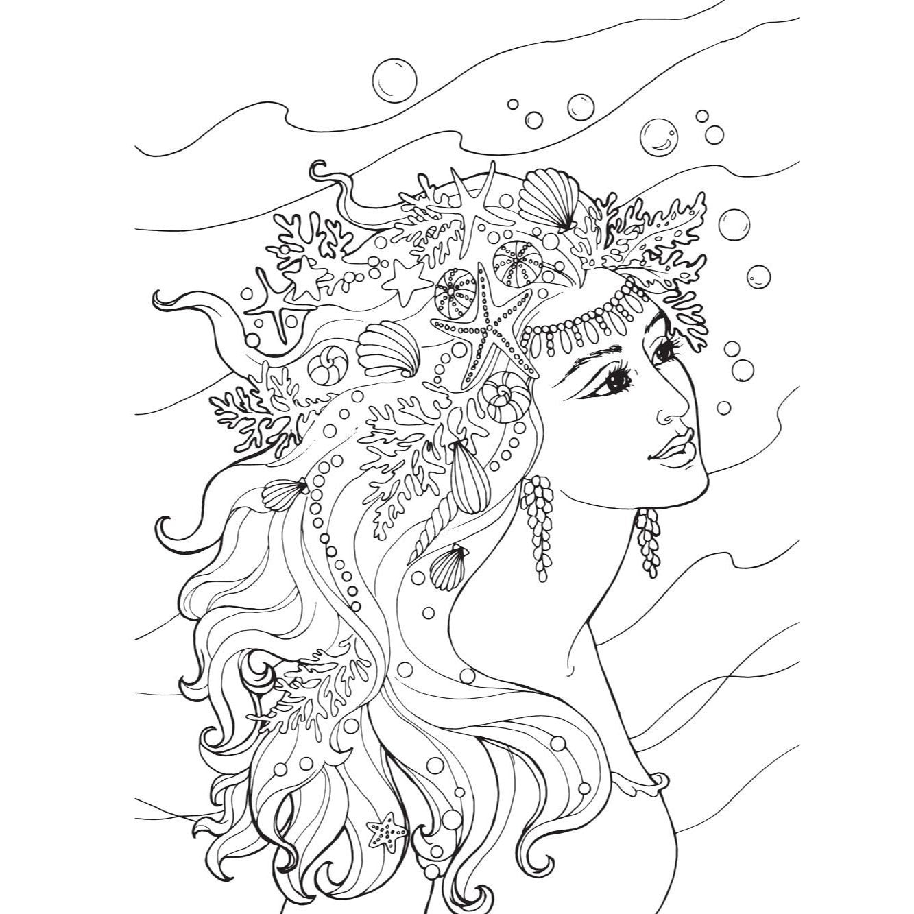 Creative Haven Mermaids Coloring Book