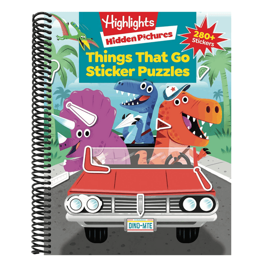 Things That Go Sticker Puzzles: Transportation Activity Book of Cars, Trucks, Planes and More, Hidden Pictures Puzzles with 280 Stickers for Kids 3 an