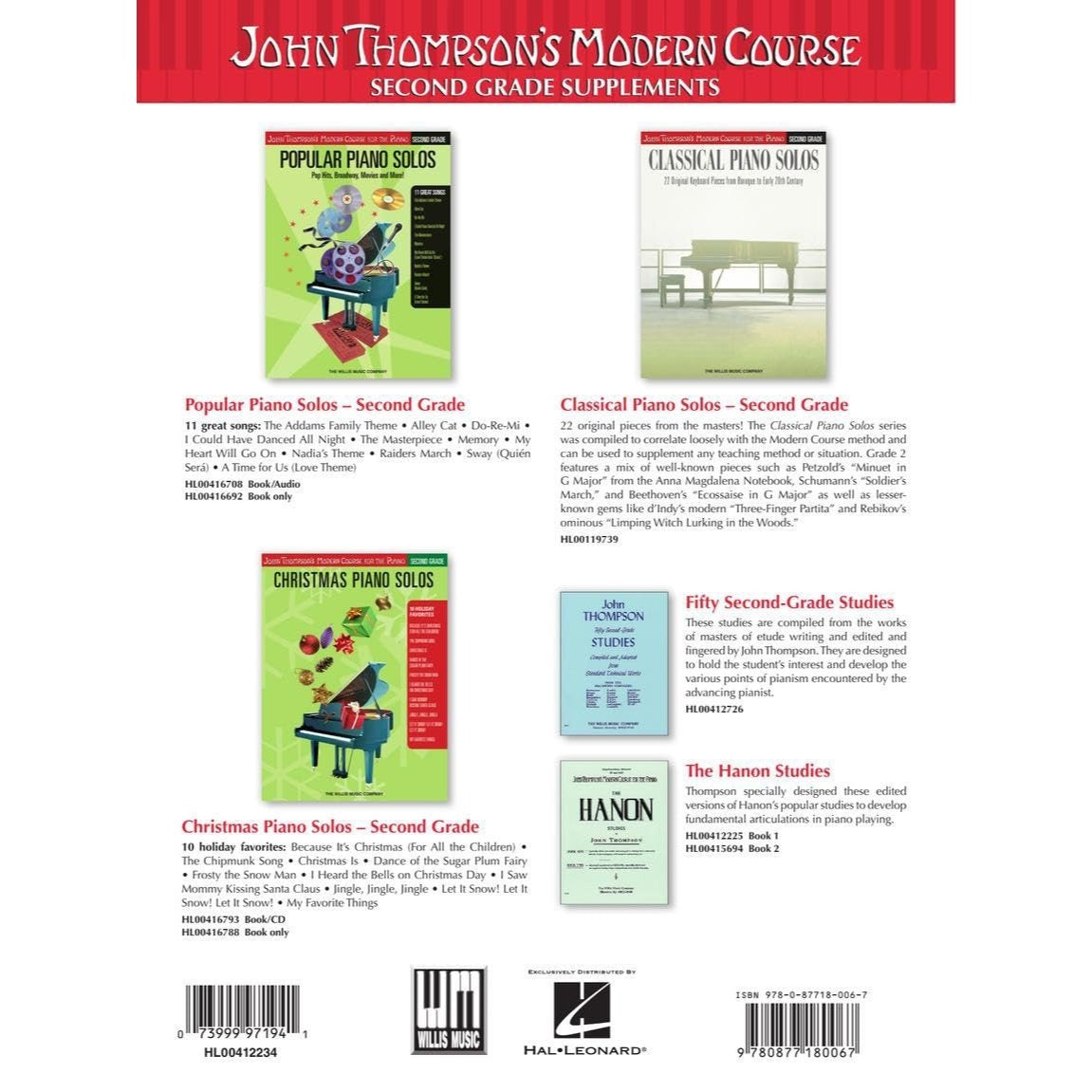 John Thompson's Modern Course for the Piano - Second Grade: Perfect for Beginners Who Began with Teaching Little Fingers!
