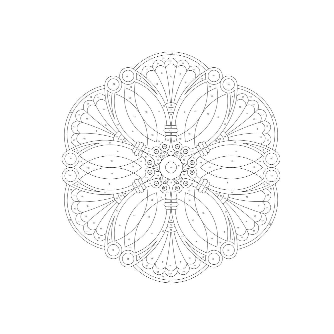 Creative Haven Mandalas Color by Number Coloring Book (First Edition, First)