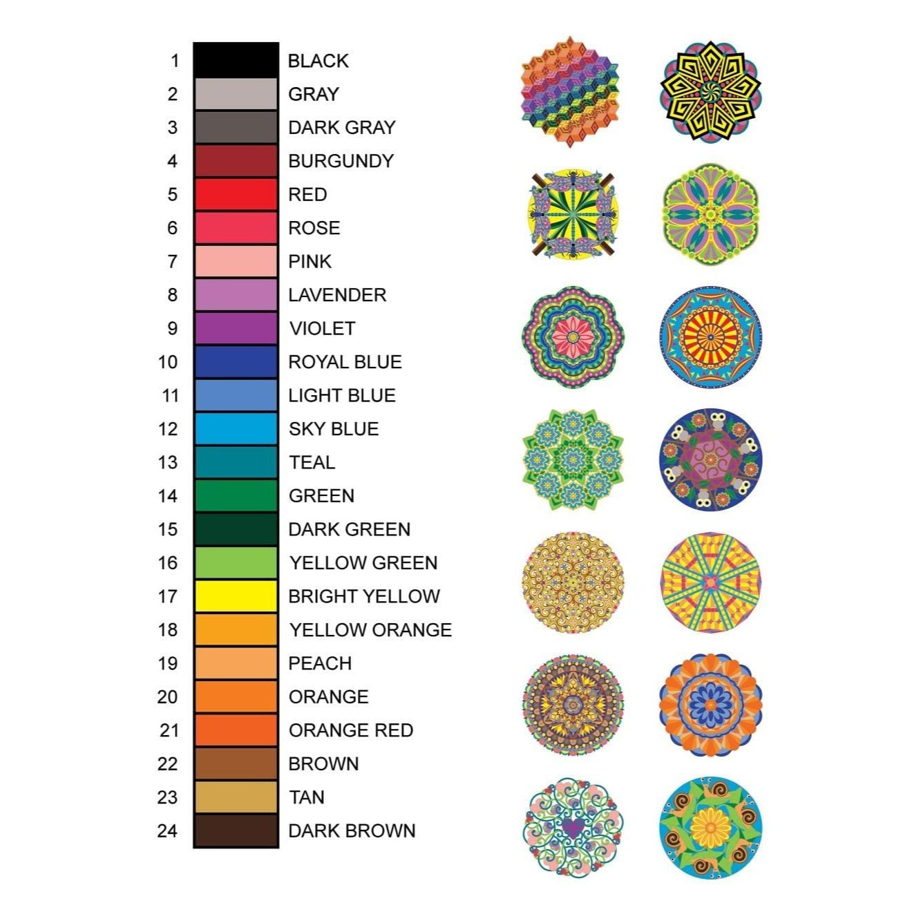 Creative Haven Mandalas Color by Number Coloring Book (First Edition, First)