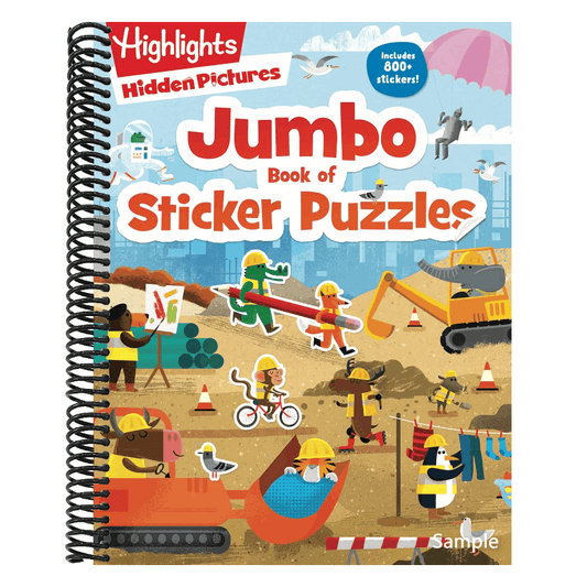 Jumbo Book of Sticker Puzzles: Ultimate Sticker Puzzle Fun with Over 800 Stickers & 100 Activities, Including Mazes, Hidden Pictures Scenes & Logic Pu (Highlights Jumbo Books & Pads) (Spiral Bound)