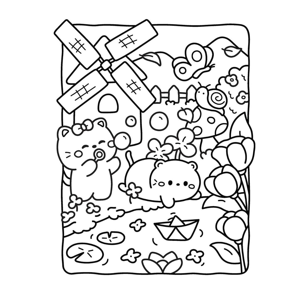 Cozy Springtime Glow-In-The-Dark Coloring