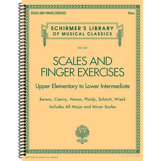 Scales and Finger Exercises: Schirmer Library of Classic Vol. 2107 Finger Exercise Book with Piano Scales Chords and Arpeggios (Spiral Bound)