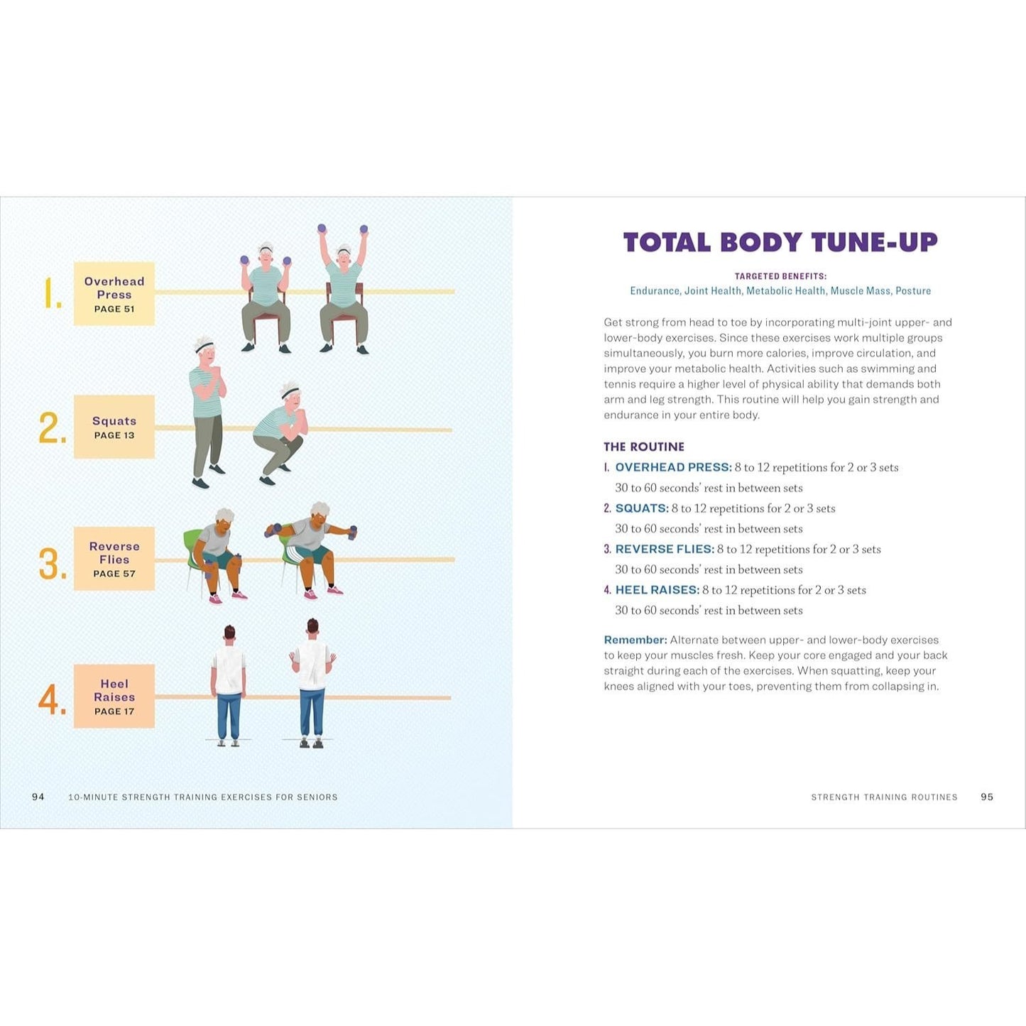 10-Minute Strength Training Exercises for Seniors: Exercises and Routines to Build Muscle, Balance, and Stamina (Exercises for Seniors) (Spiral Bound)