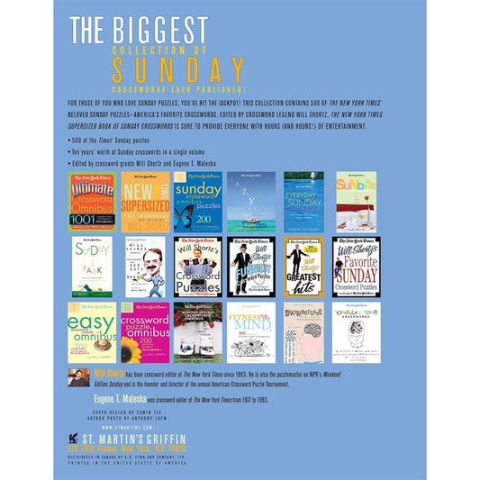 The New York Times Supersized Book of Sunday Crosswords: 500 Puzzles