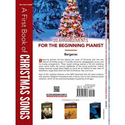 A First Book of Christmas Songs: For the Beginning Pianist with Downloadable Mp3s (Spiral Bound)