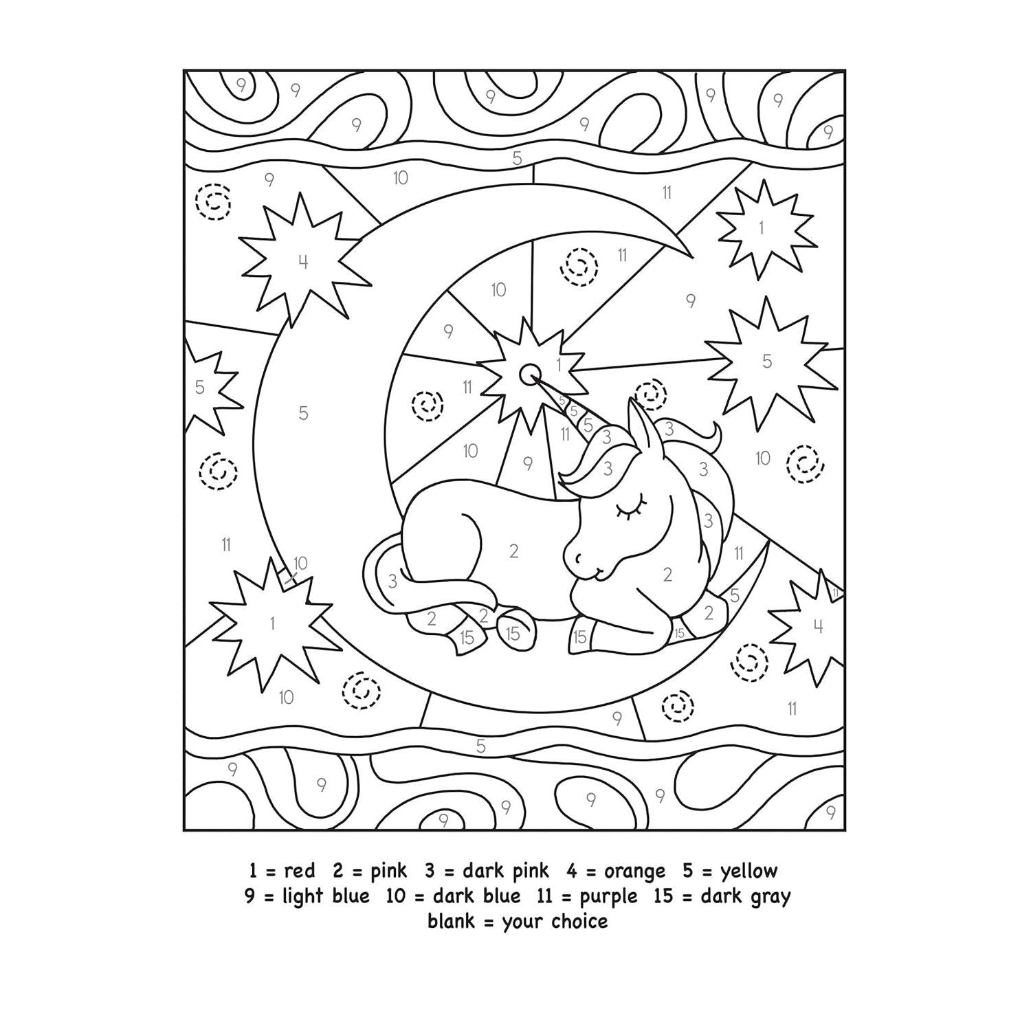 Unicorns Color by Number