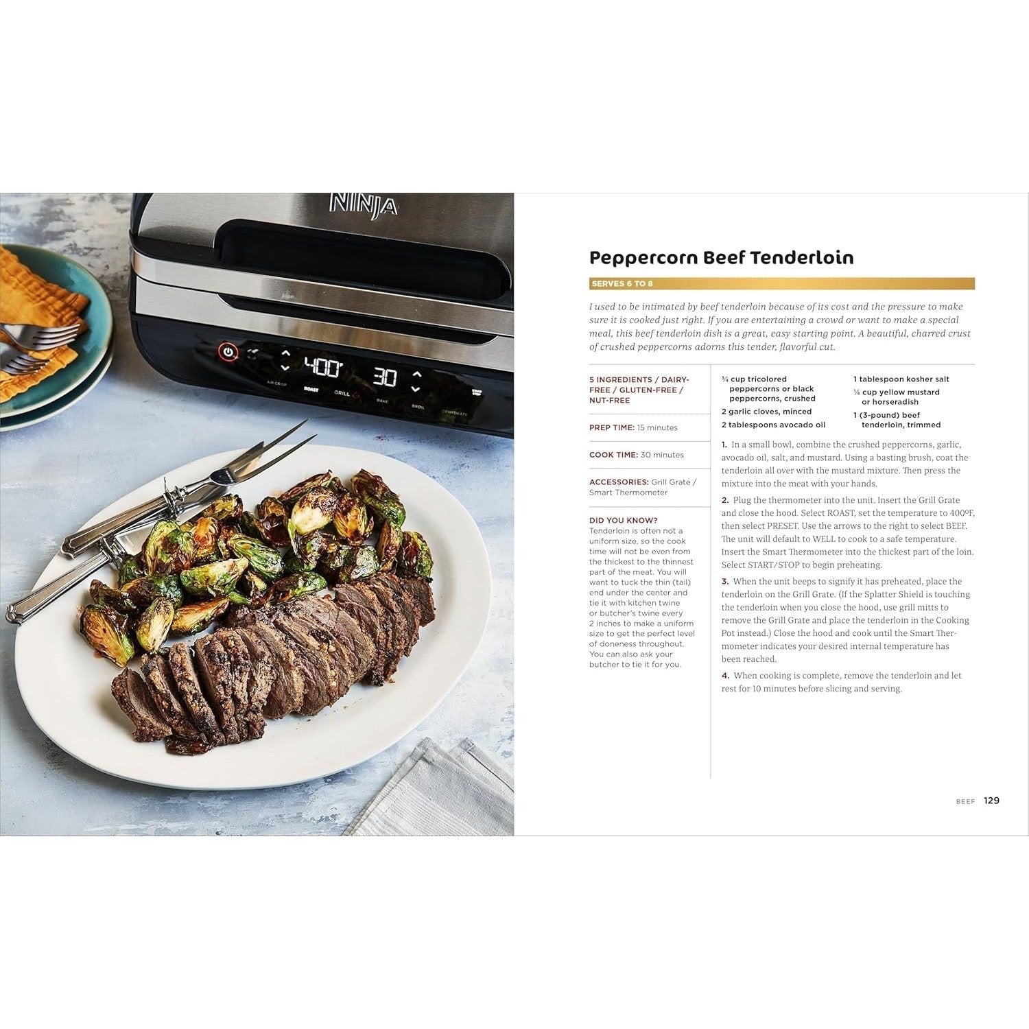 Ninja Foodi Smart XL Grill Complete Cookbook: 150 Recipes to Sear, Sizzle, and Crisp (Spiral Bound)