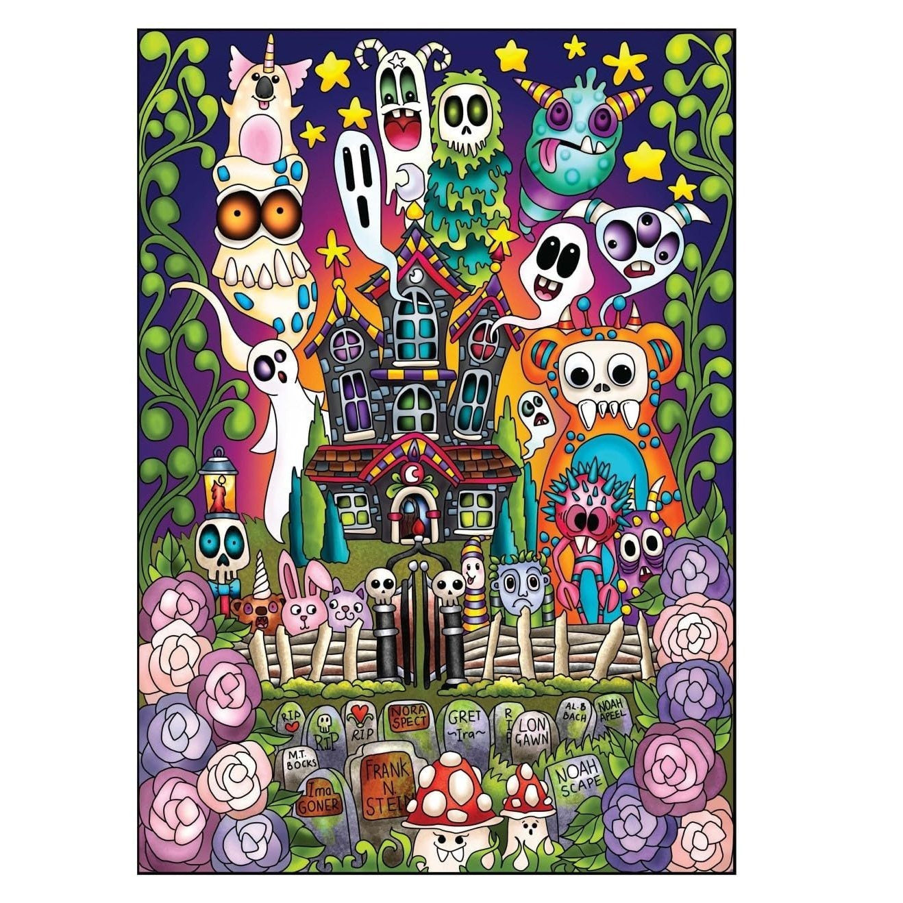 Creative Haven Haunted! Coloring Book: A World of Creepy and Cute