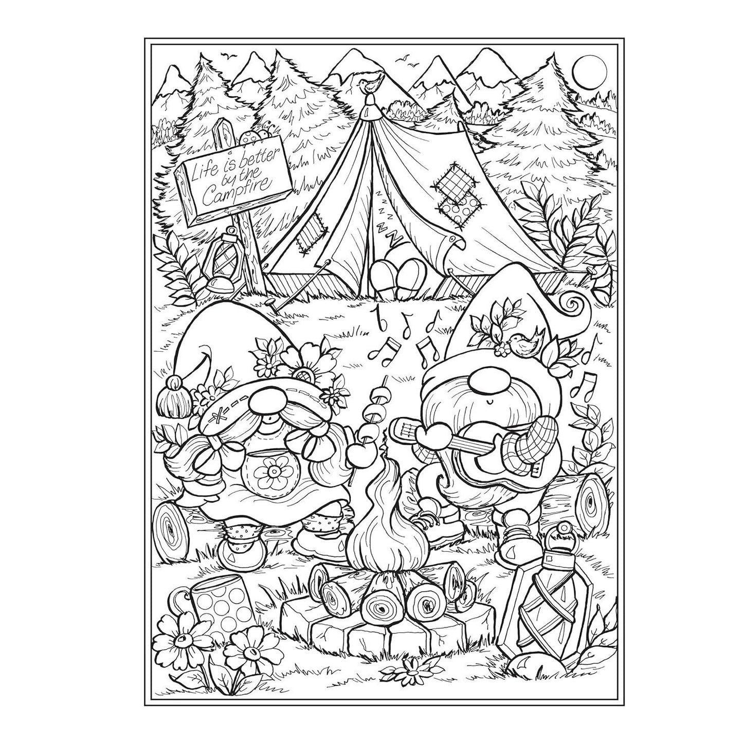 Creative Haven Gnome Sweet Gnome Coloring Book (Spiral Bound)