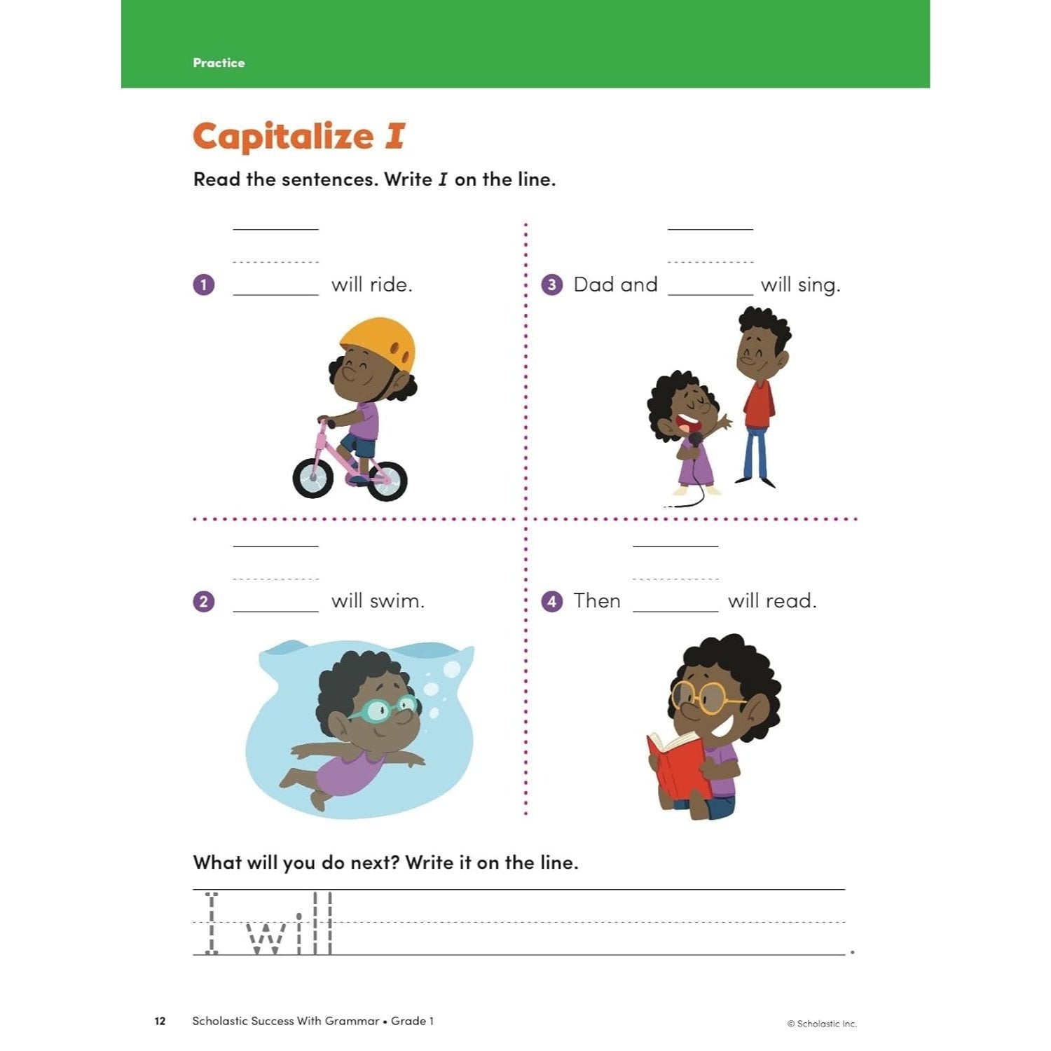 Scholastic Success with Grammar Grade 1 Workbook