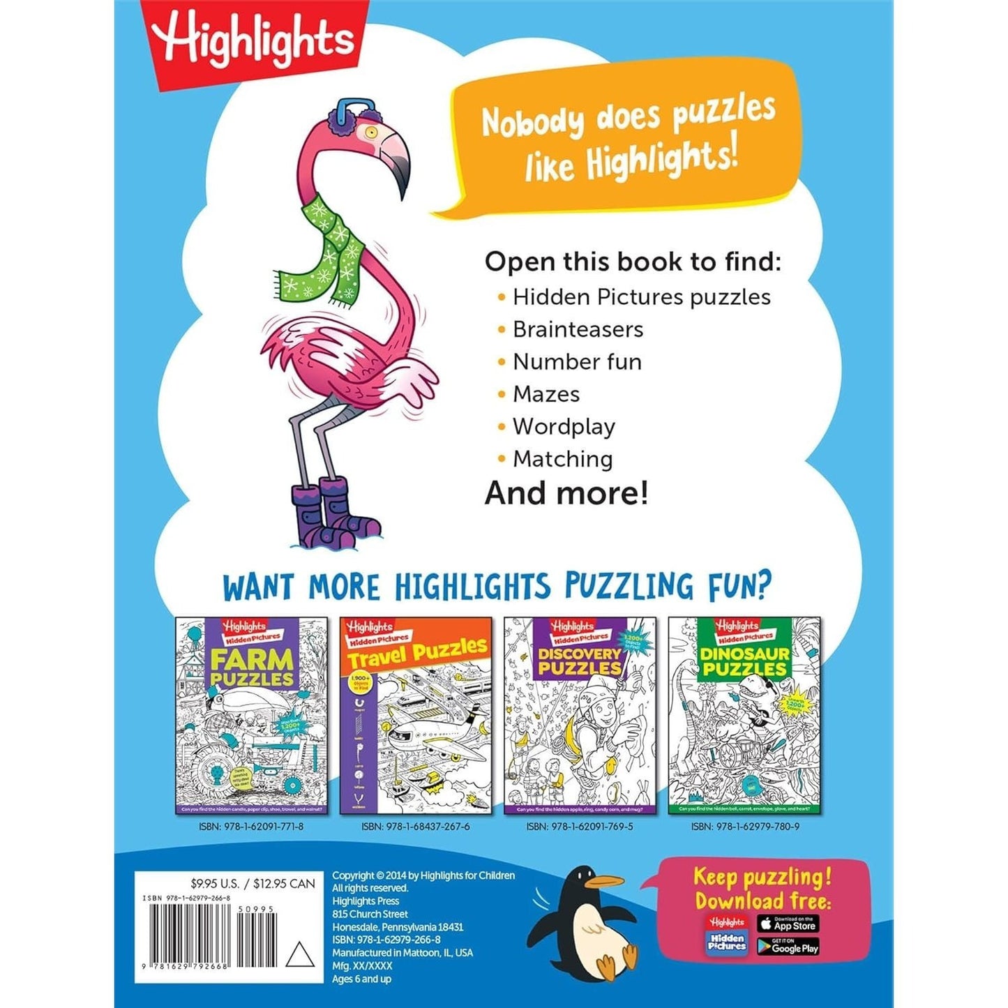 Winter Puzzles: Over 100 Snowy Puzzles, Brainteasers, Mazes, Matching Games and Winter-Themed Crafts for Kids (Highlights Puzzlemania Activity Books) (Spiral Bound)
