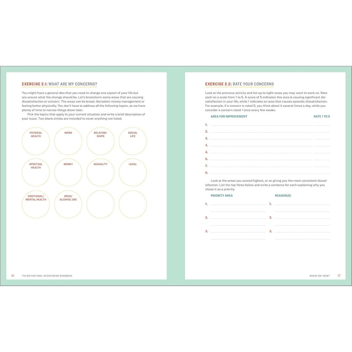 The Motivational Interviewing Workbook: Exercises to Decide What You Want and How to Get There (Spiral Bound)