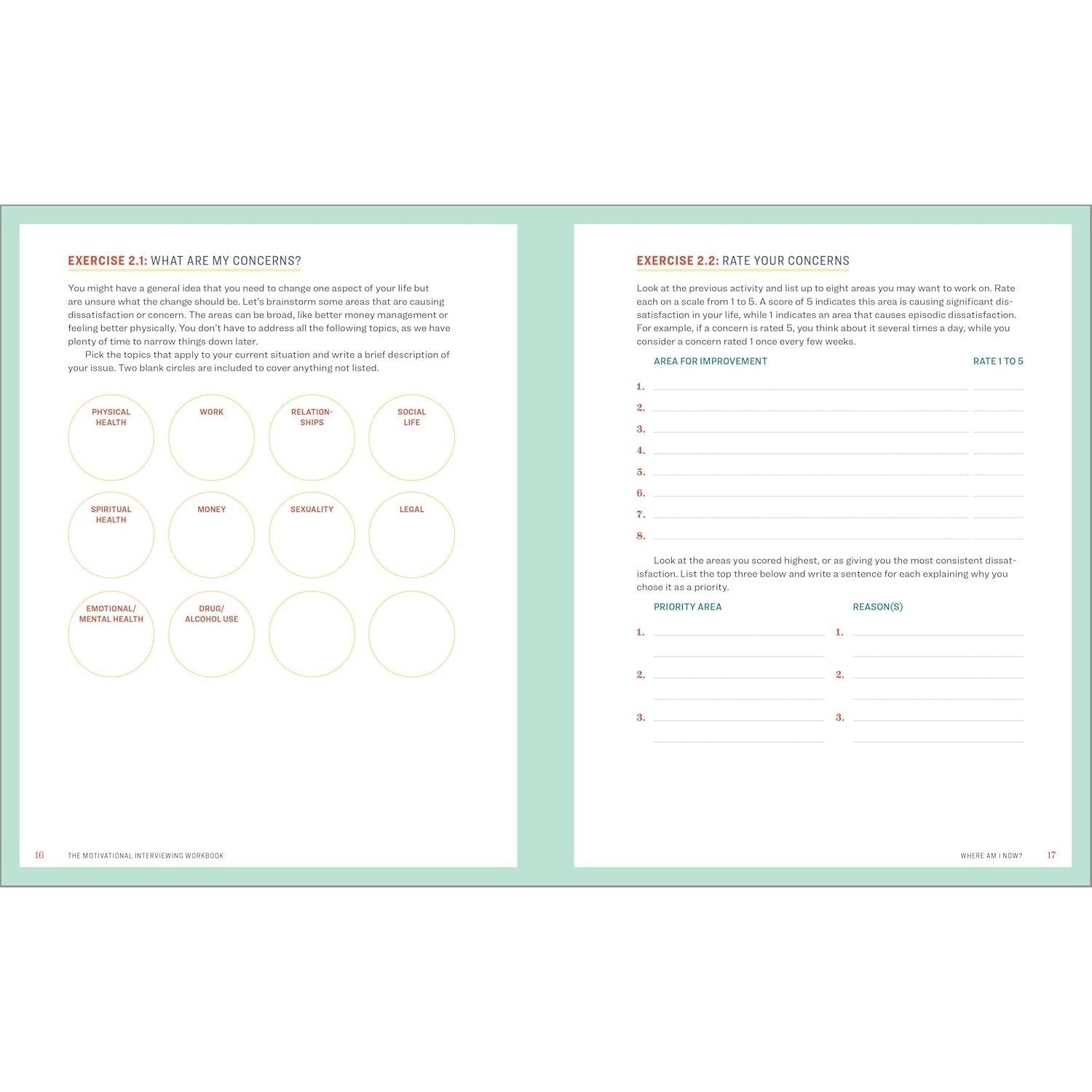 The Motivational Interviewing Workbook: Exercises to Decide What You Want and How to Get There (Spiral Bound)
