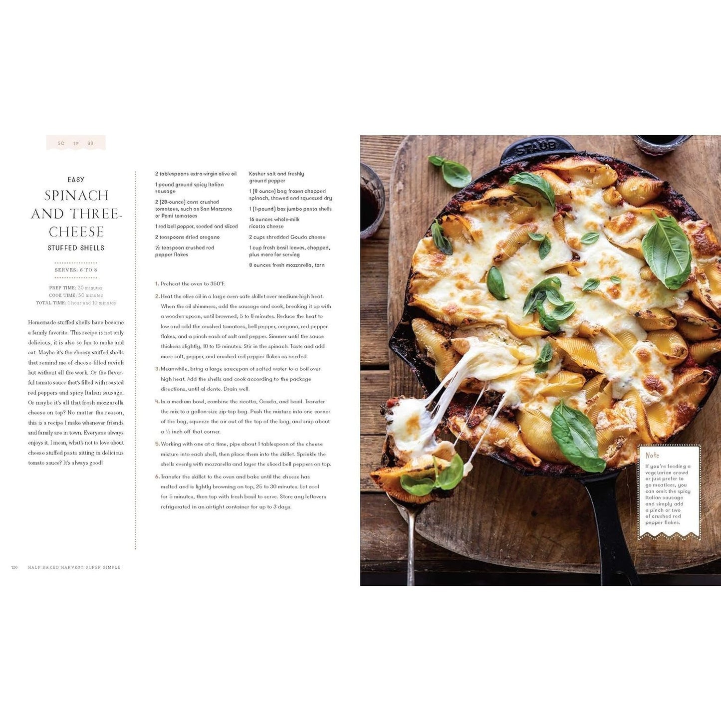 Half Baked Harvest Super Simple: More Than 125 Recipes for Instant, Overnight, Meal-Prepped, and Easy Comfort Foods: A Cookbook (Spiral Bound)