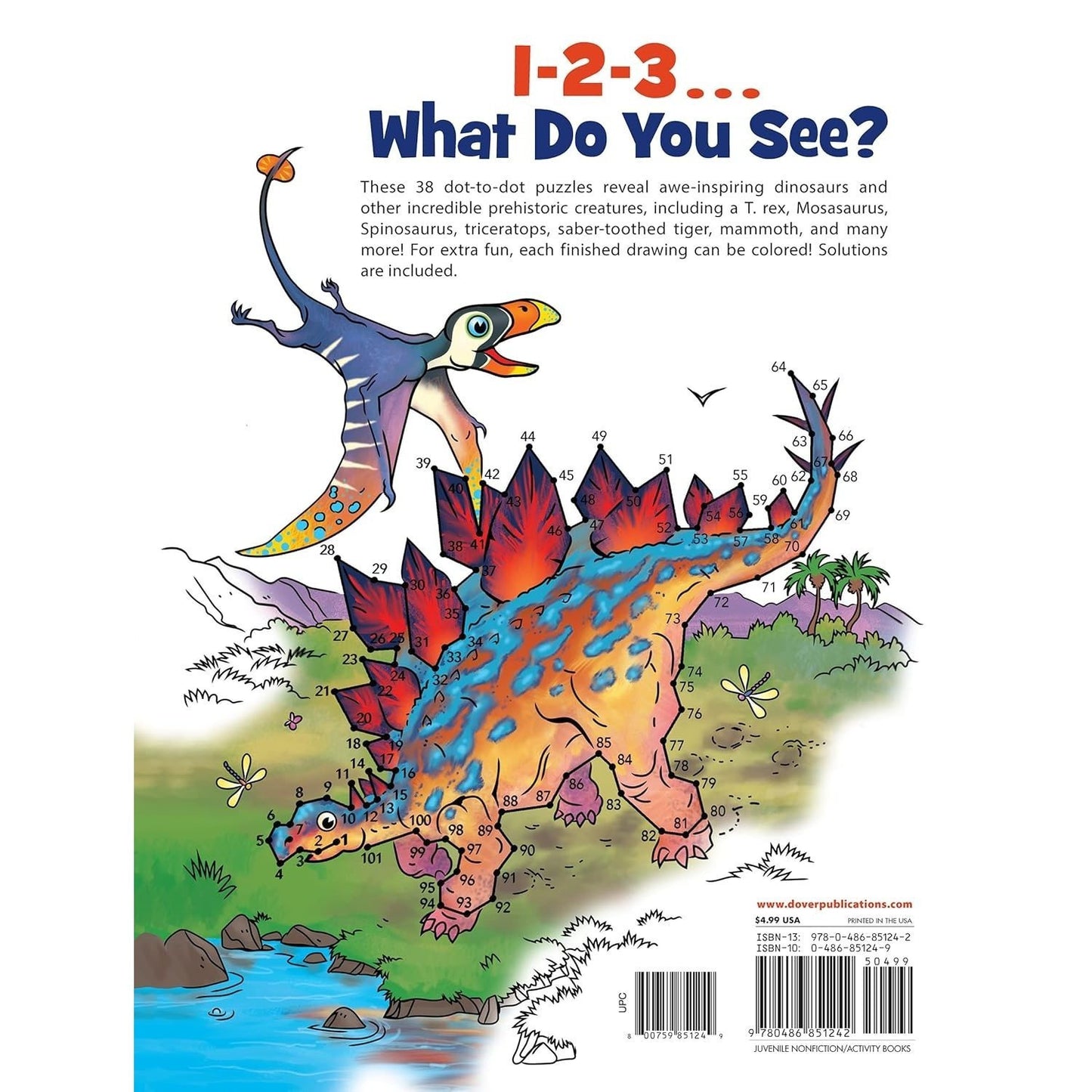 Dinosaurs & Prehistoric Animals Dot-To-Dot Fun!: Count from 1 to 101