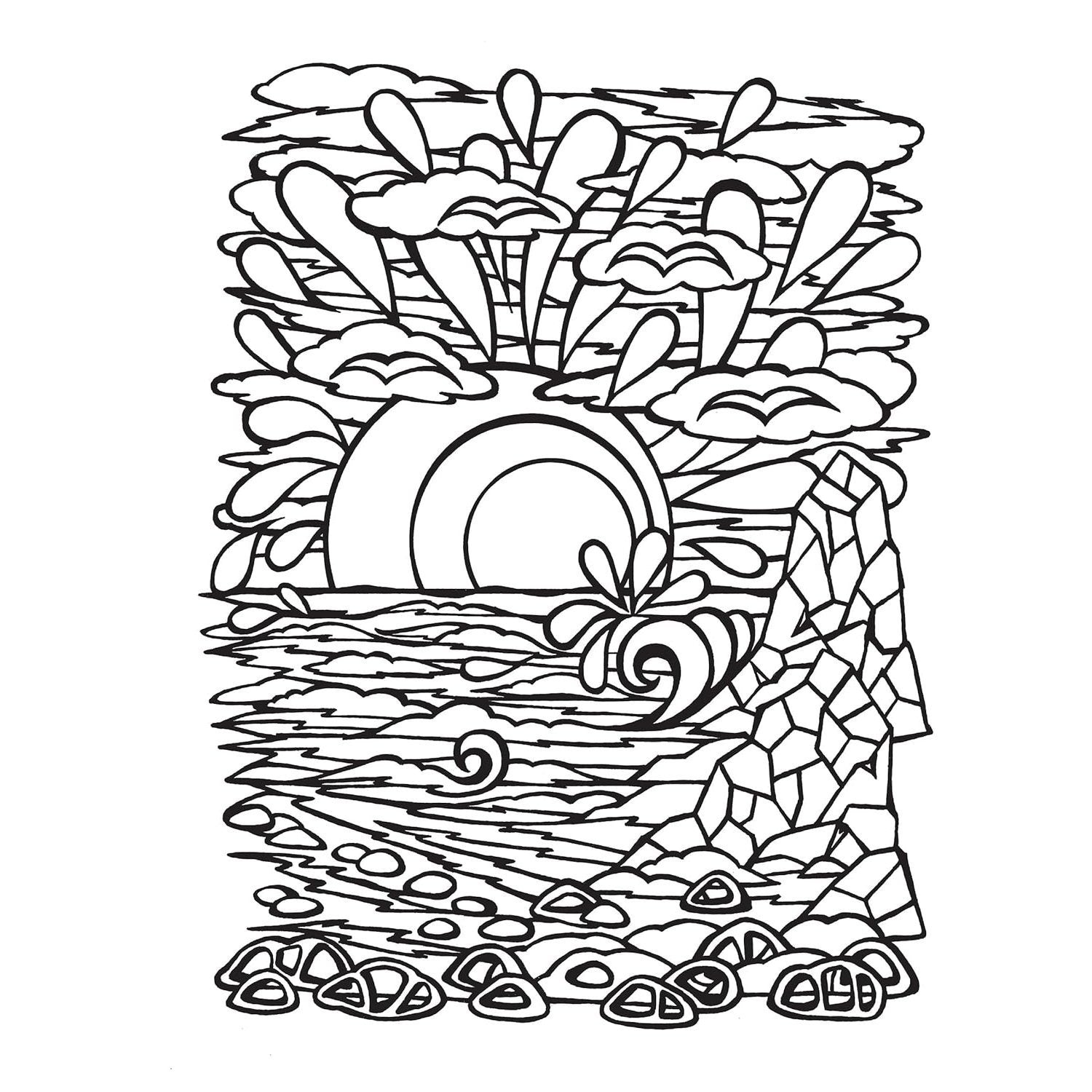 Creative Haven Sunrise Sunset Coloring Book