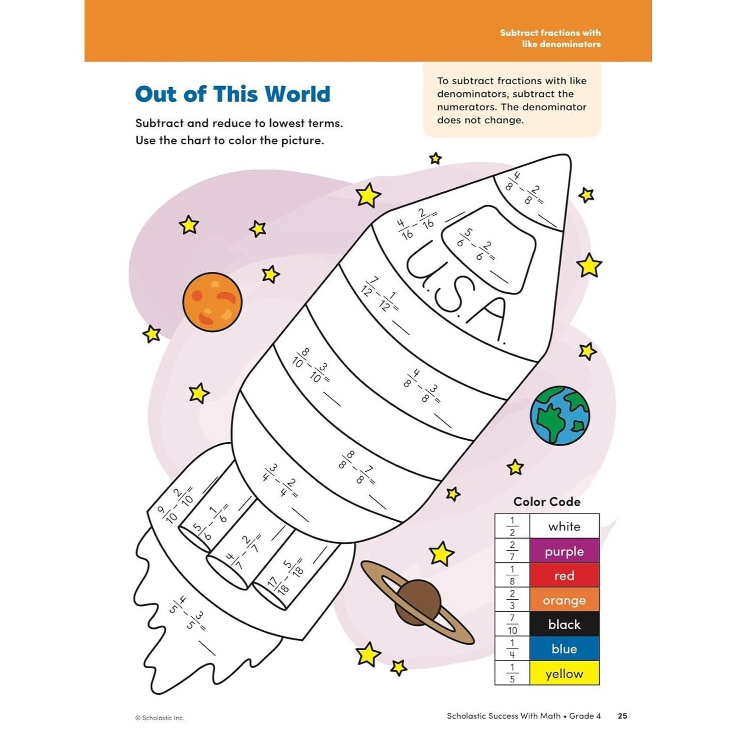 Scholastic Success with Math Grade 4 Workbook