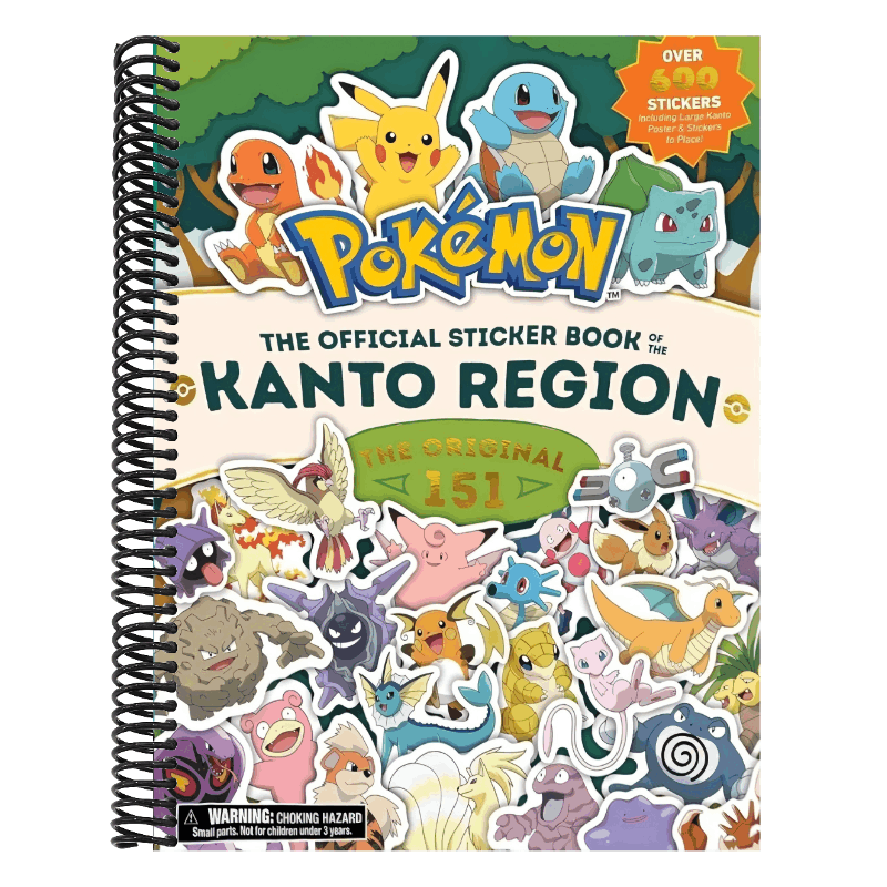 Pokémon the Official Sticker Book of the Kanto Region: The Original 151 (Pokemon Pikachu Press) (Spiral Bound)