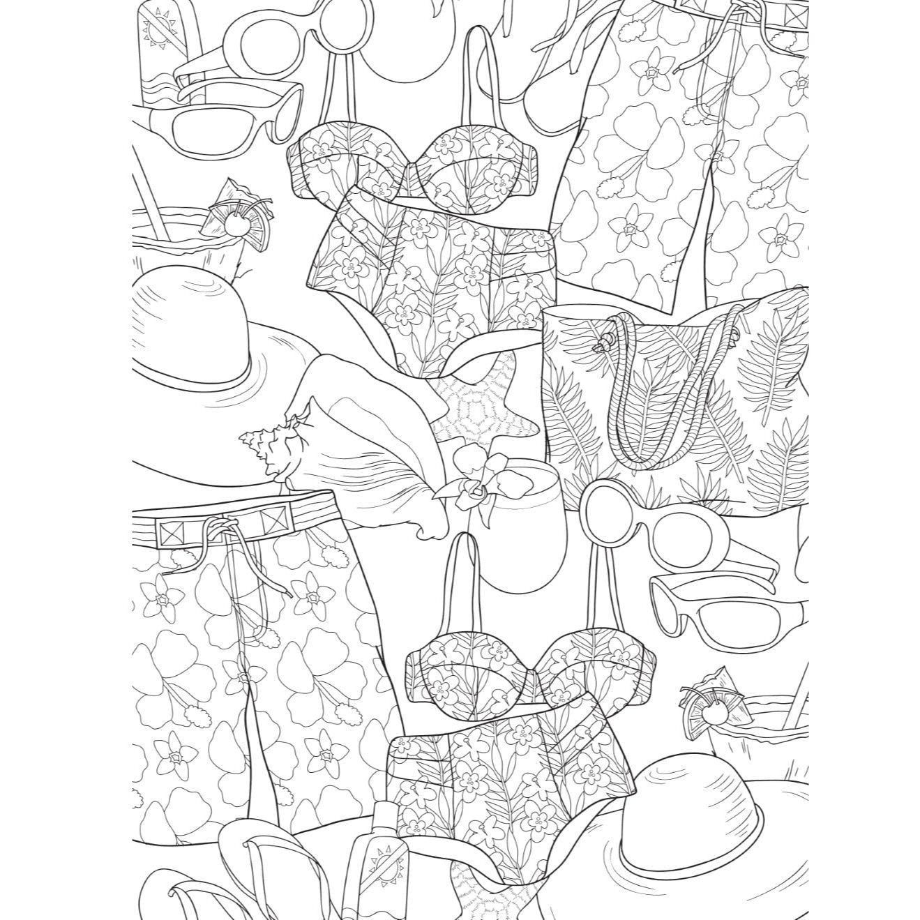 Creative Haven on Island Time Coloring Book