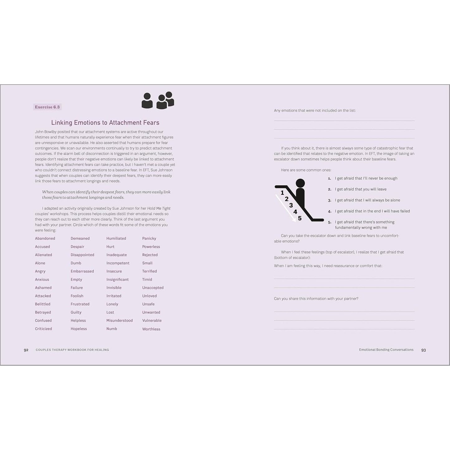Couples Therapy Workbook for Healing: Emotionally Focused Therapy Techniques to Restore Your Relationship (Spiral Bound)