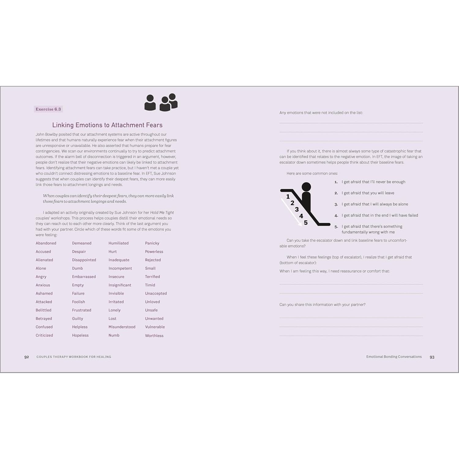 Couples Therapy Workbook for Healing: Emotionally Focused Therapy Techniques to Restore Your Relationship (Spiral Bound)