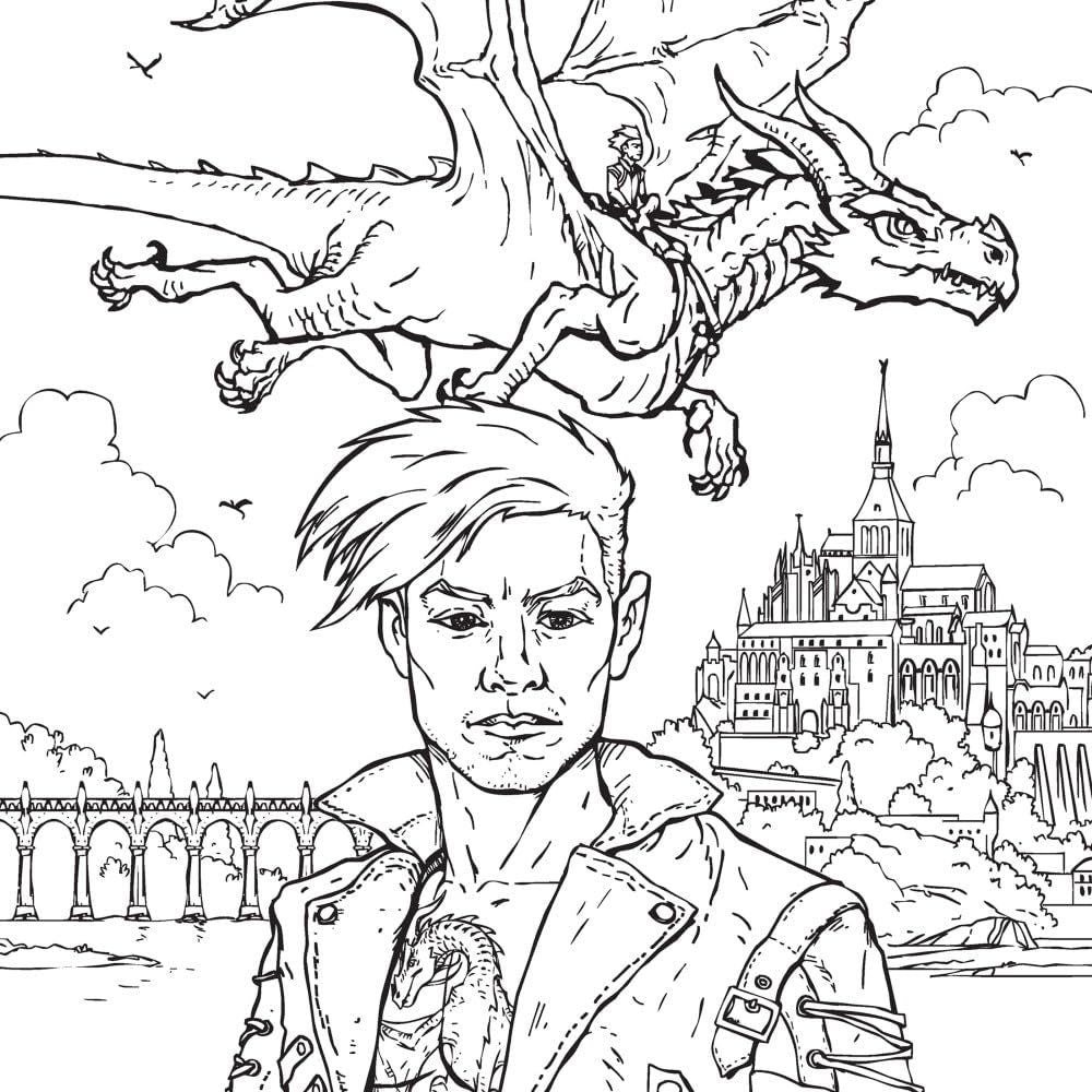 Dragon Riders: A Fantasy Coloring Book