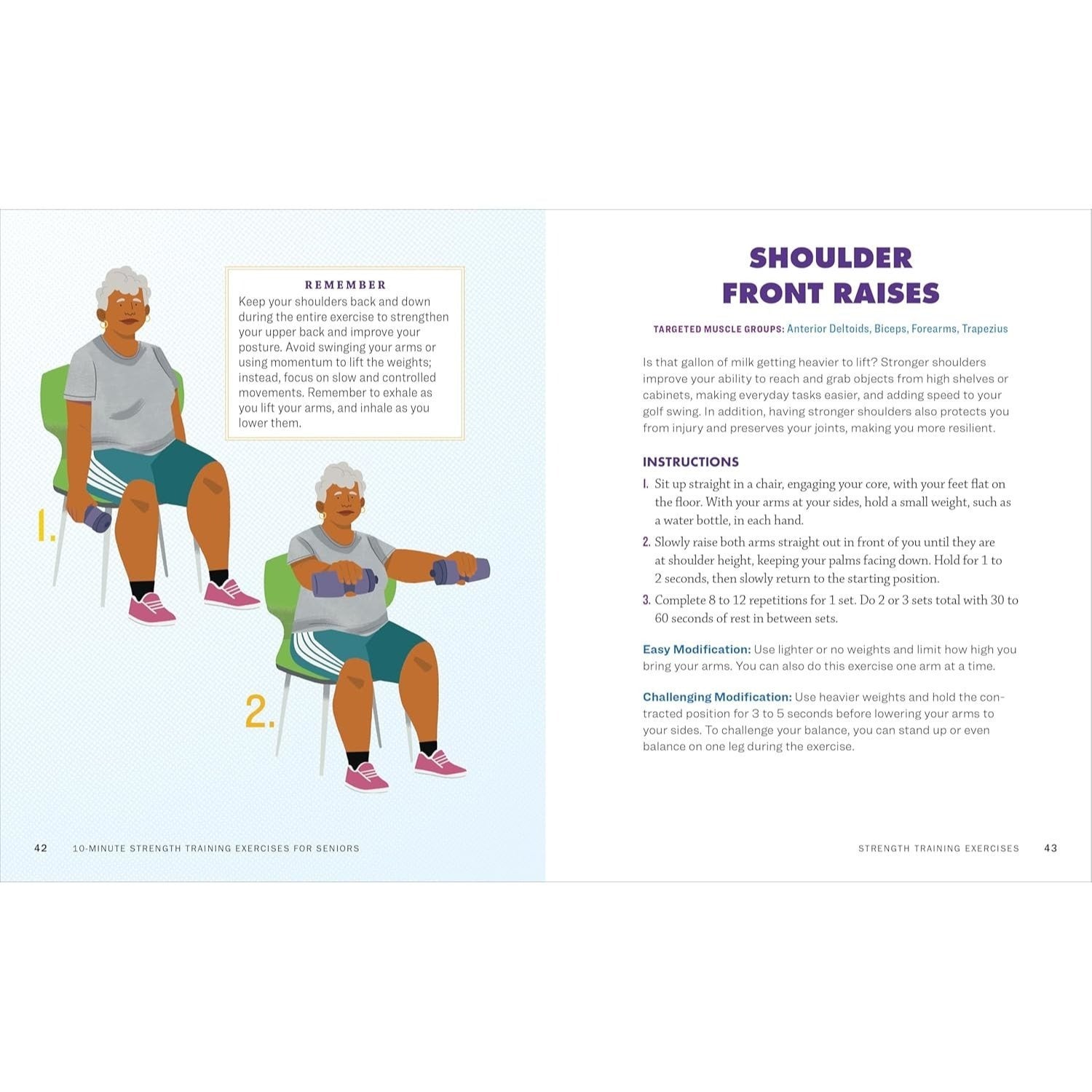 10-Minute Strength Training Exercises for Seniors: Exercises and Routines to Build Muscle, Balance, and Stamina (Exercises for Seniors) (Spiral Bound)