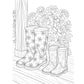 Creative Haven Home Sweet Homestead Coloring Book