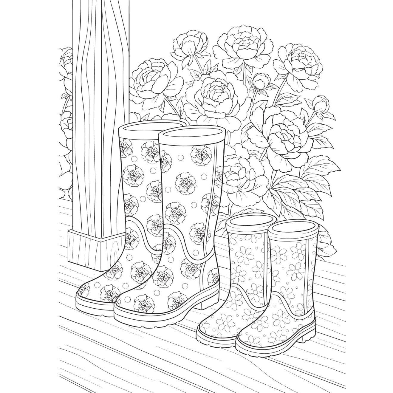 Creative Haven Home Sweet Homestead Coloring Book
