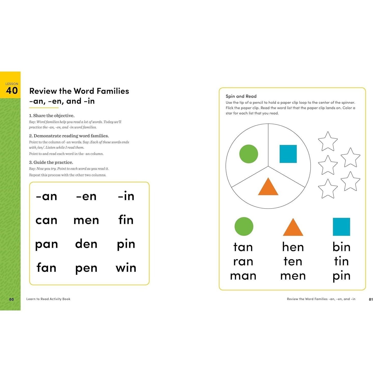 Learn to Read Activity Book: 101 Fun Phonics Lessons to Teach Your Child to Read (Phonics Makes Readers) (Spiral Bound)