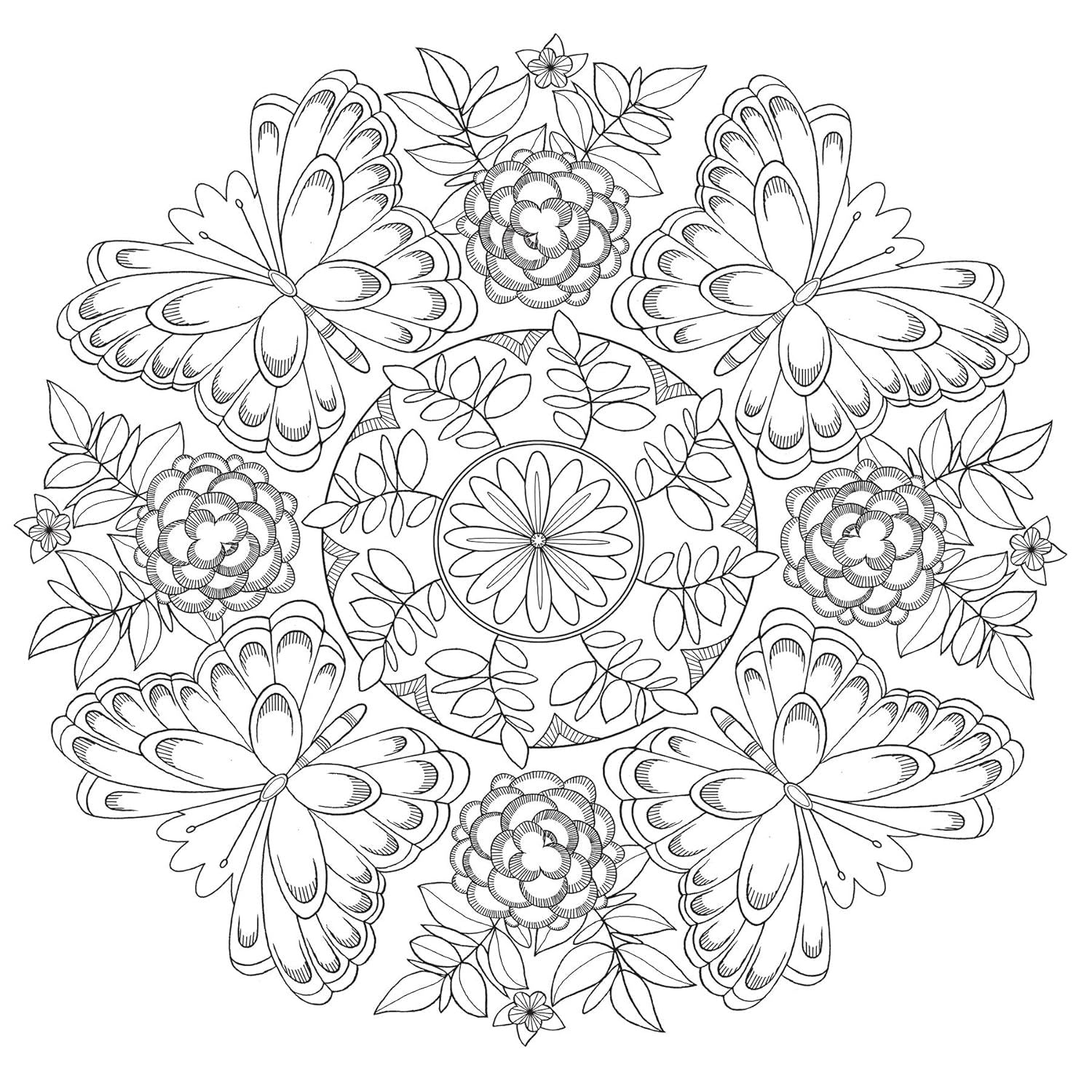 Creative Haven Butterfly Mandalas Coloring Book