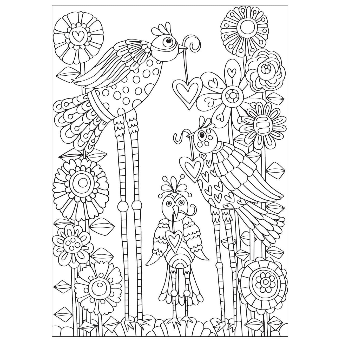 Creative Haven Fanciful Birds Coloring Book