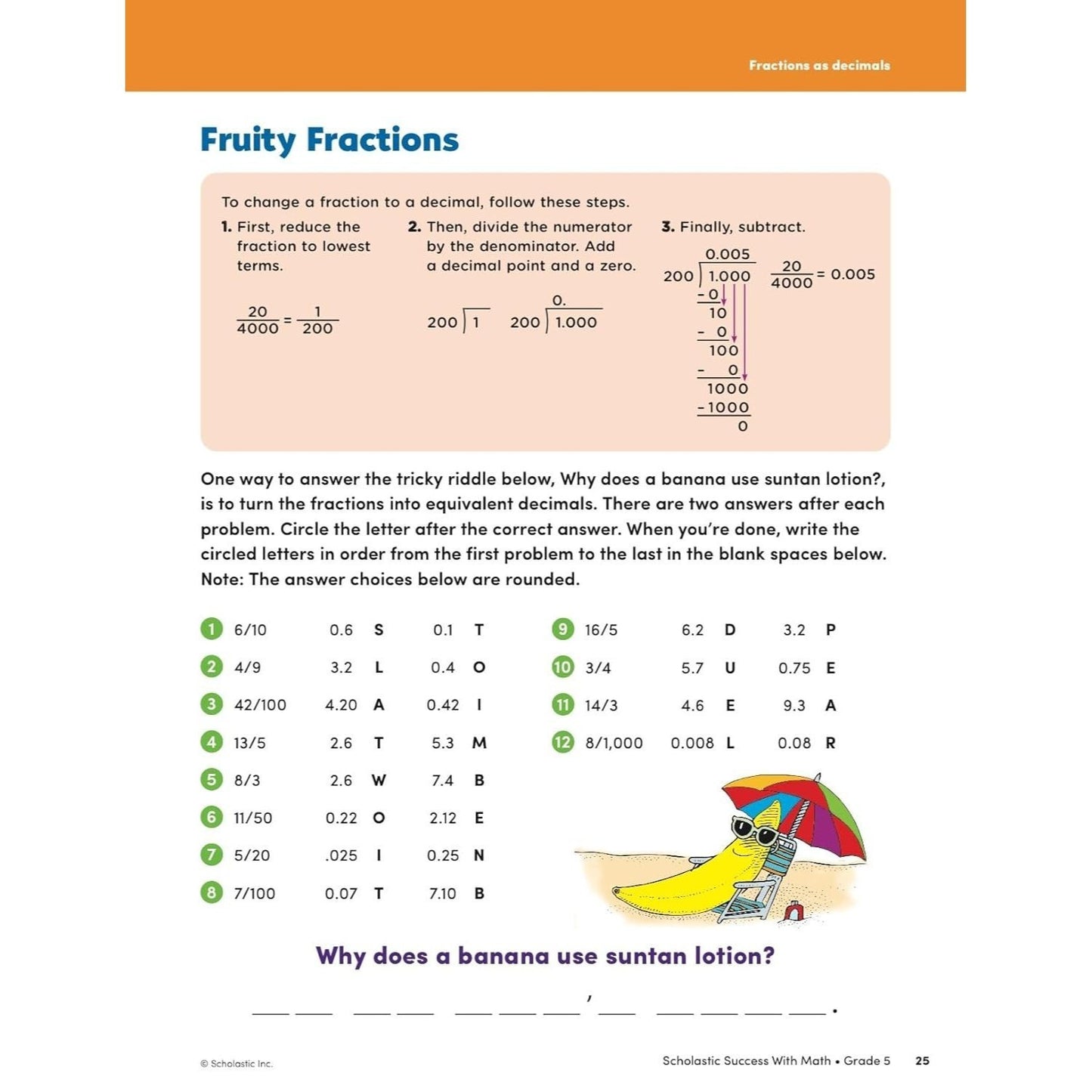 Scholastic Success with Math Grade 5 Workbook