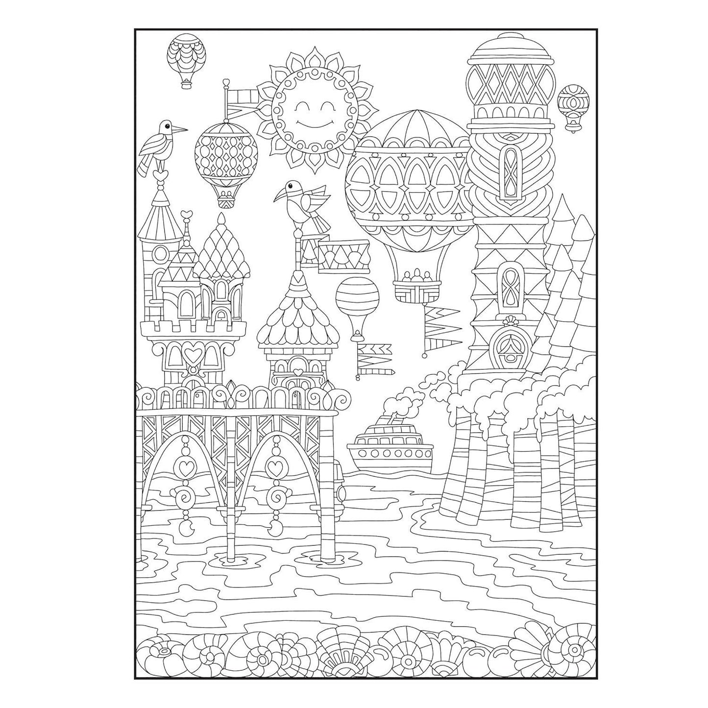 Creative Haven Whimsical Houses Coloring Book
