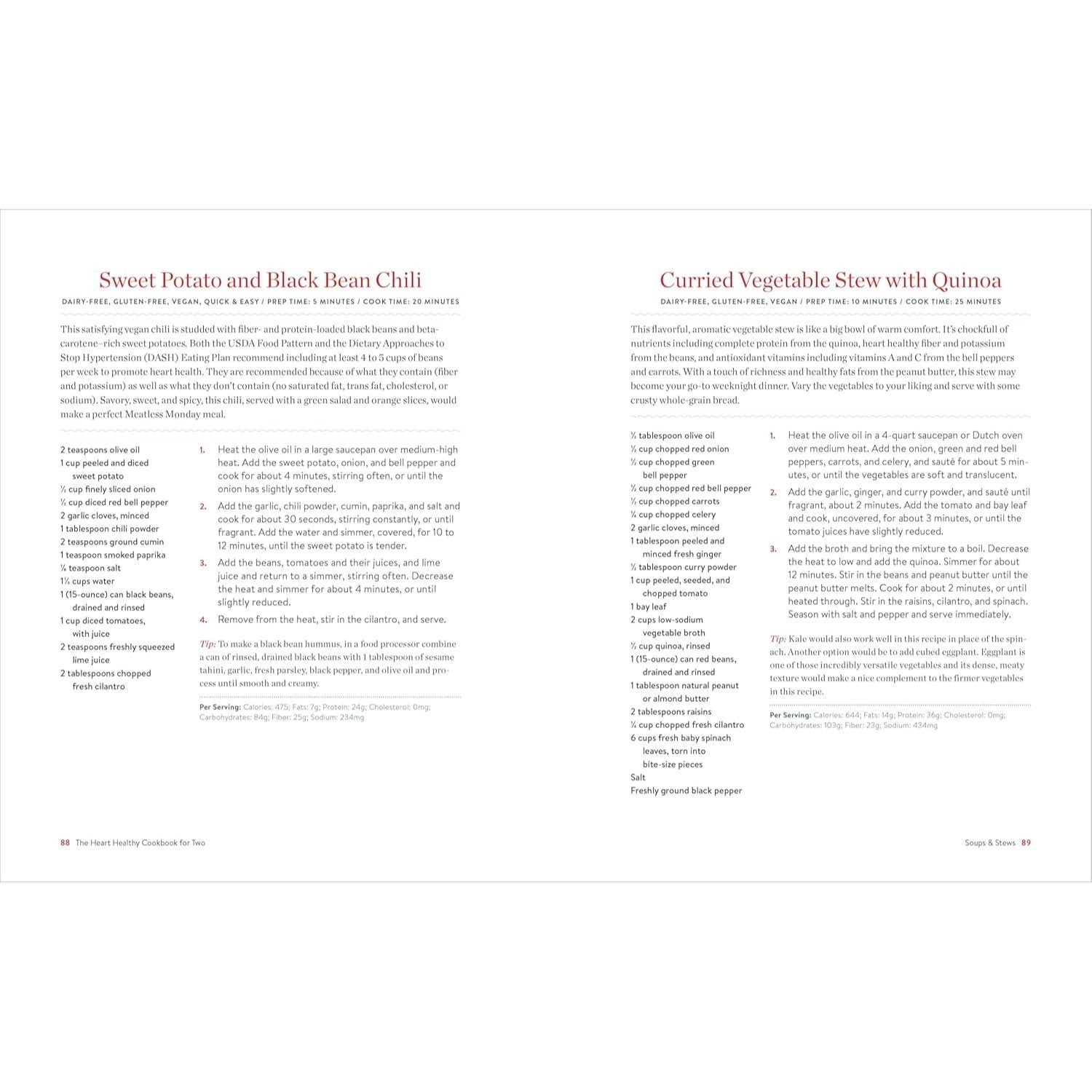 The Heart Healthy Cookbook for Two: 125 Perfectly Portioned Low Sodium, Low Fat Recipes (Spiral Bound)