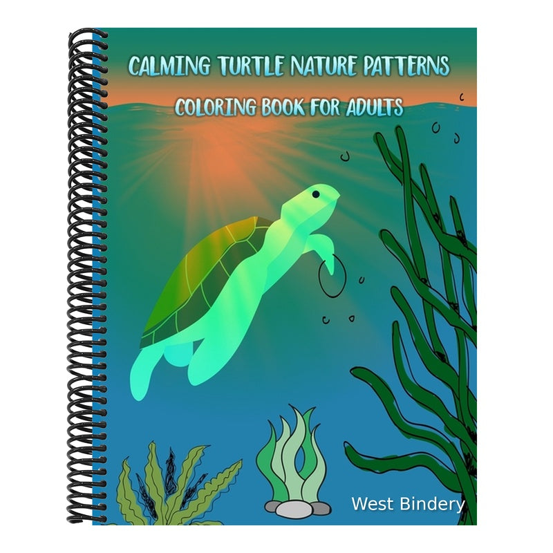 Calming Turtle Nature Patterns Coloring Book for Adults: Turtle Coloring Book for Adults