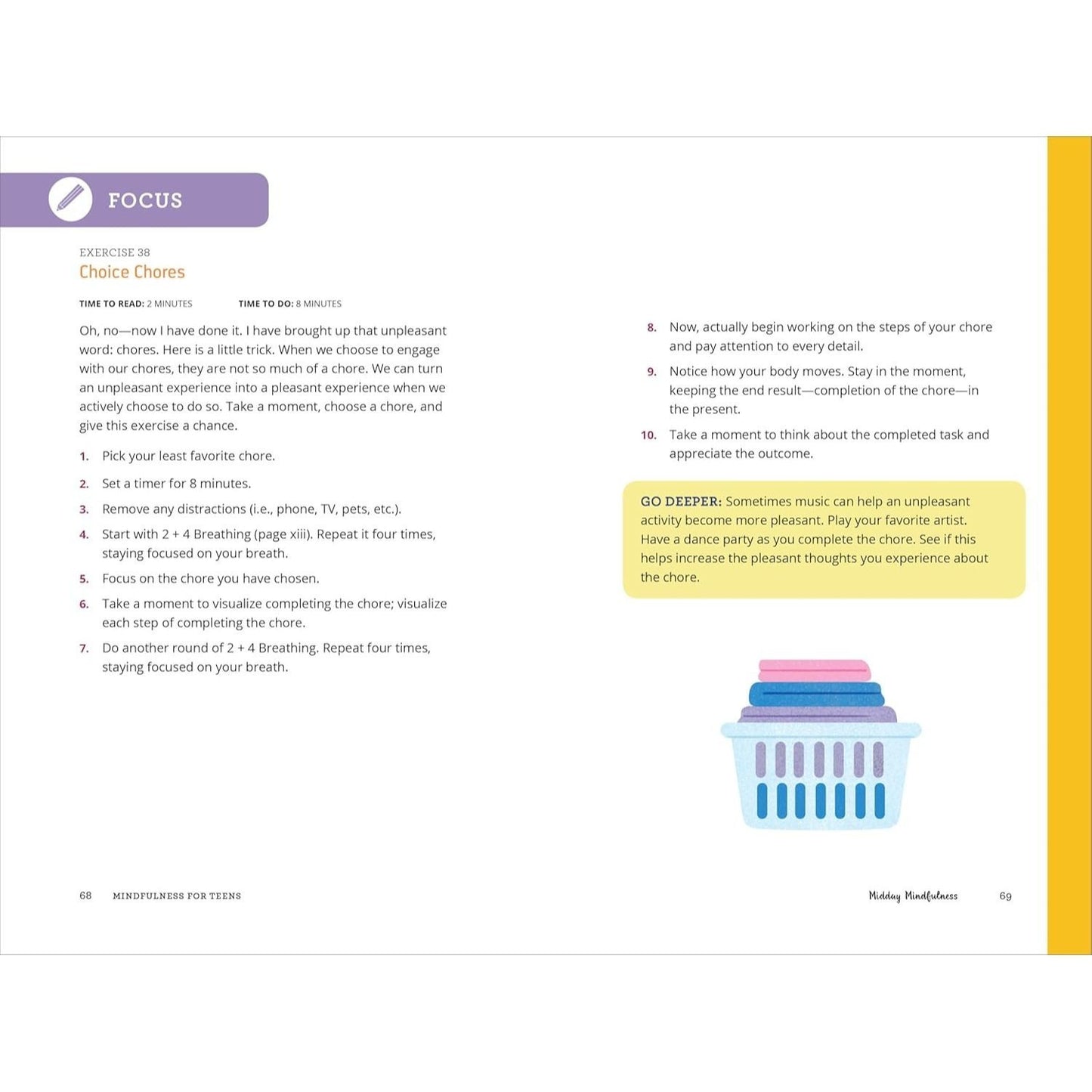 Mindfulness for Teens in 10 Minutes a Day: Exercises to Feel Calm, Stay Focused & Be Your Best Self (Spiral Bound)